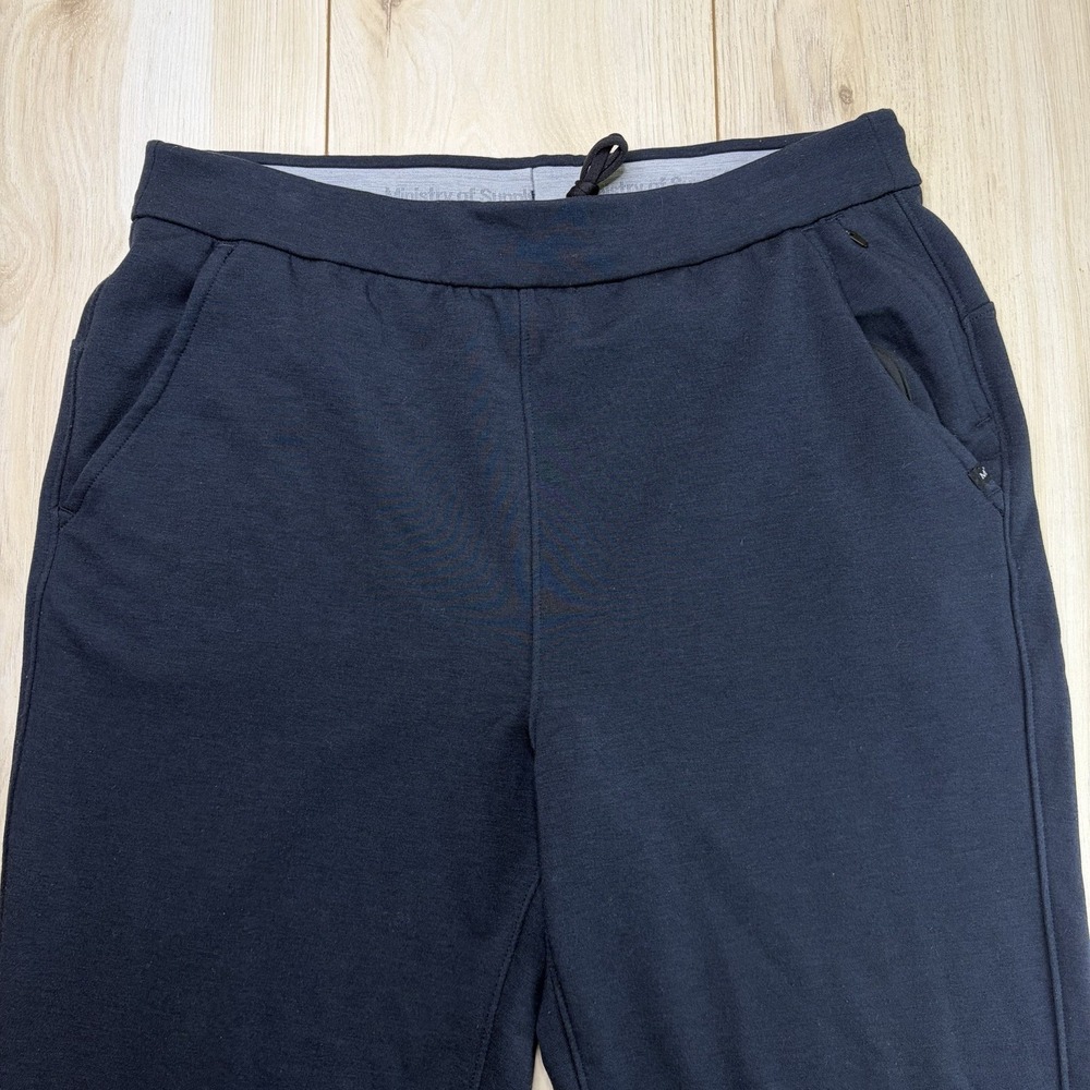 Ministry of Supply Jogger Pant Mens Medium Black Merino Wool Blend Athleisure - Picture 5 of 10